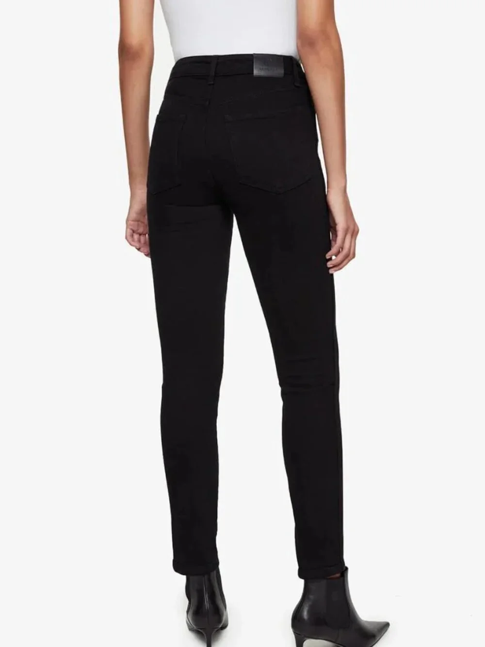 ANINE BING Jagger OD Black Dark Blue High Rise Skinny Ankle Jeans, Size 28 - Picture 4 of 14